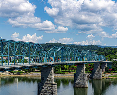Bridge spanning chattanooga