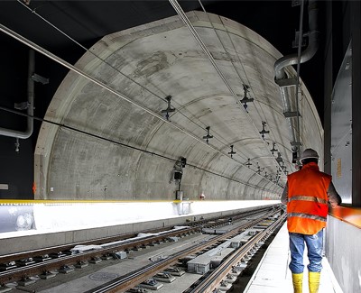 construction worker in tunnel