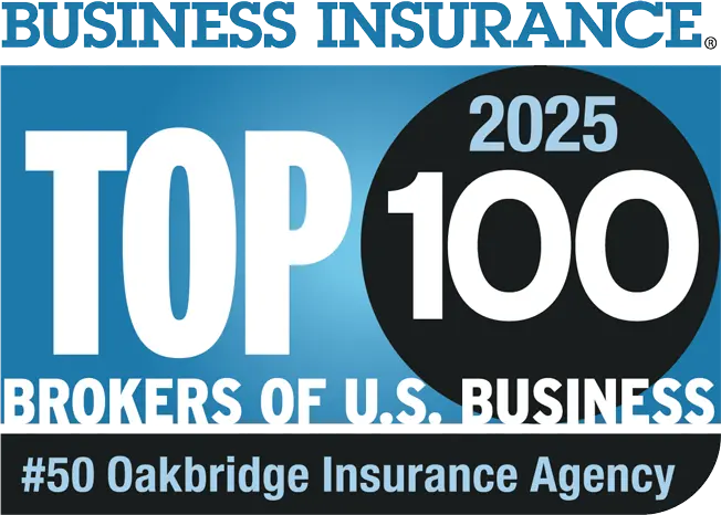 Business Insurance top 100 brokers of us business 2025 #50 oakbridge insurance