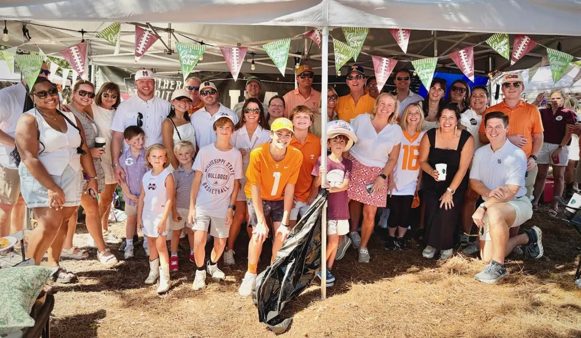 Oakbridge family at tailgate