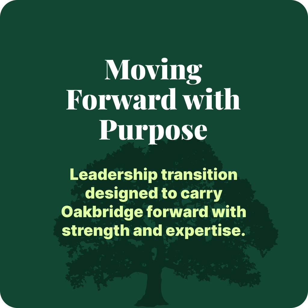 leadership change at oakbridge